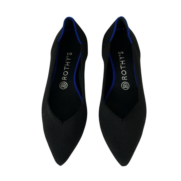 Rothy’s The Point Flat Black Knit Shoes - Picture 1 of 7